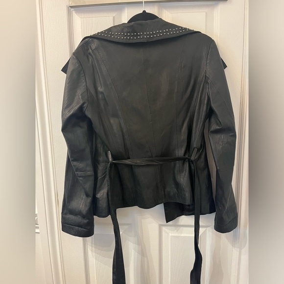 Michael Kors Leather Jacket with silver studs - Picture 12 of 16